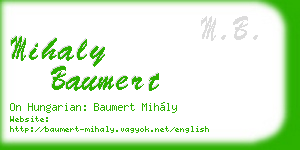mihaly baumert business card